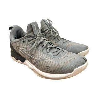 Mizuno Womens Wave Luminous 2 Grey and White Volleyball Shoes